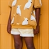 Picture of Wiggly Verticals - Geel - M - Katoen Canvas Gabardine Twill - Papyrus Crème